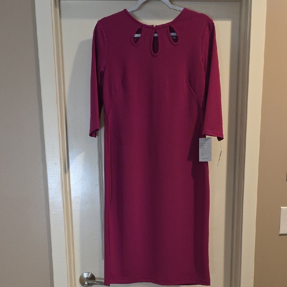 NWT Gabby Skye Berry Dress With Cut Out Neckline